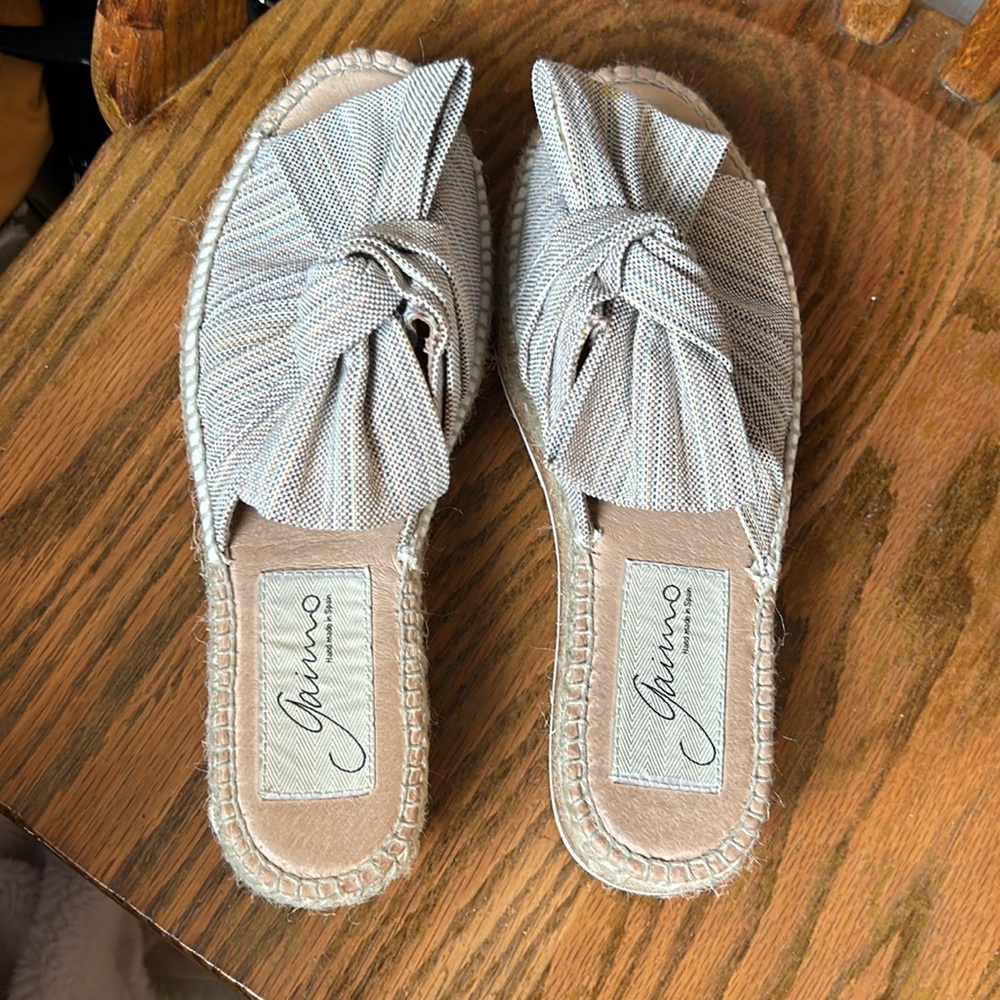 Free People Neutral Knotted Slip-On Espadrille Sandals - Picture 5 of 6